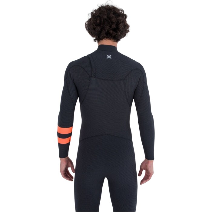 2024 Hurley Mens Plus 4/3mm Chest Zip Wetsuit MFS0012403 - Black / Graphite